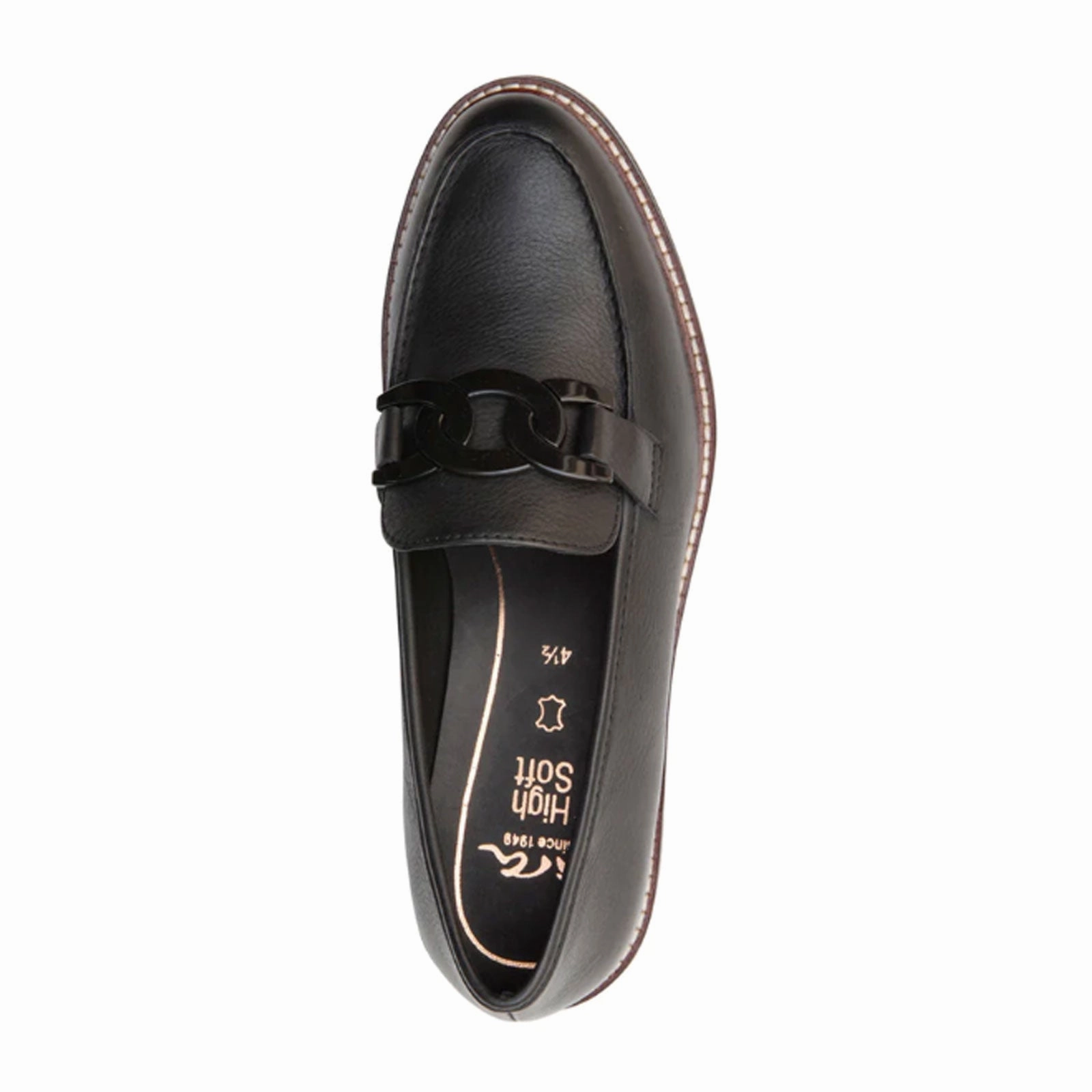 Slim-fit Chic formal attire Ara Kyle II Chain Loafer (Women) - Black Calf