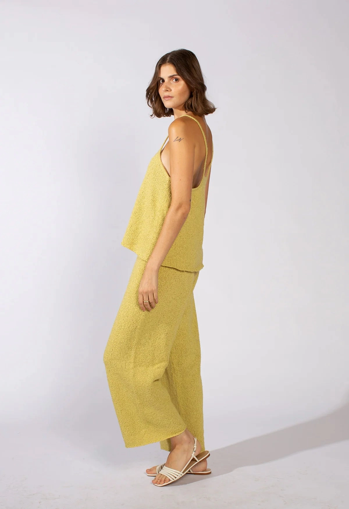 Leigh Lounge Pant in Citrus DoubleLayeredHem