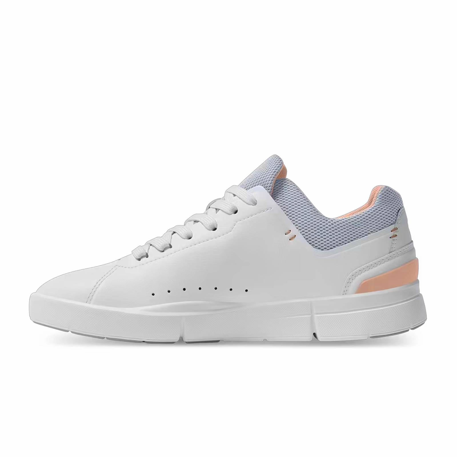 On Running The ROGER Advantage Sneaker (Women) - White/Rose Ruched-Detail Classic structured dress