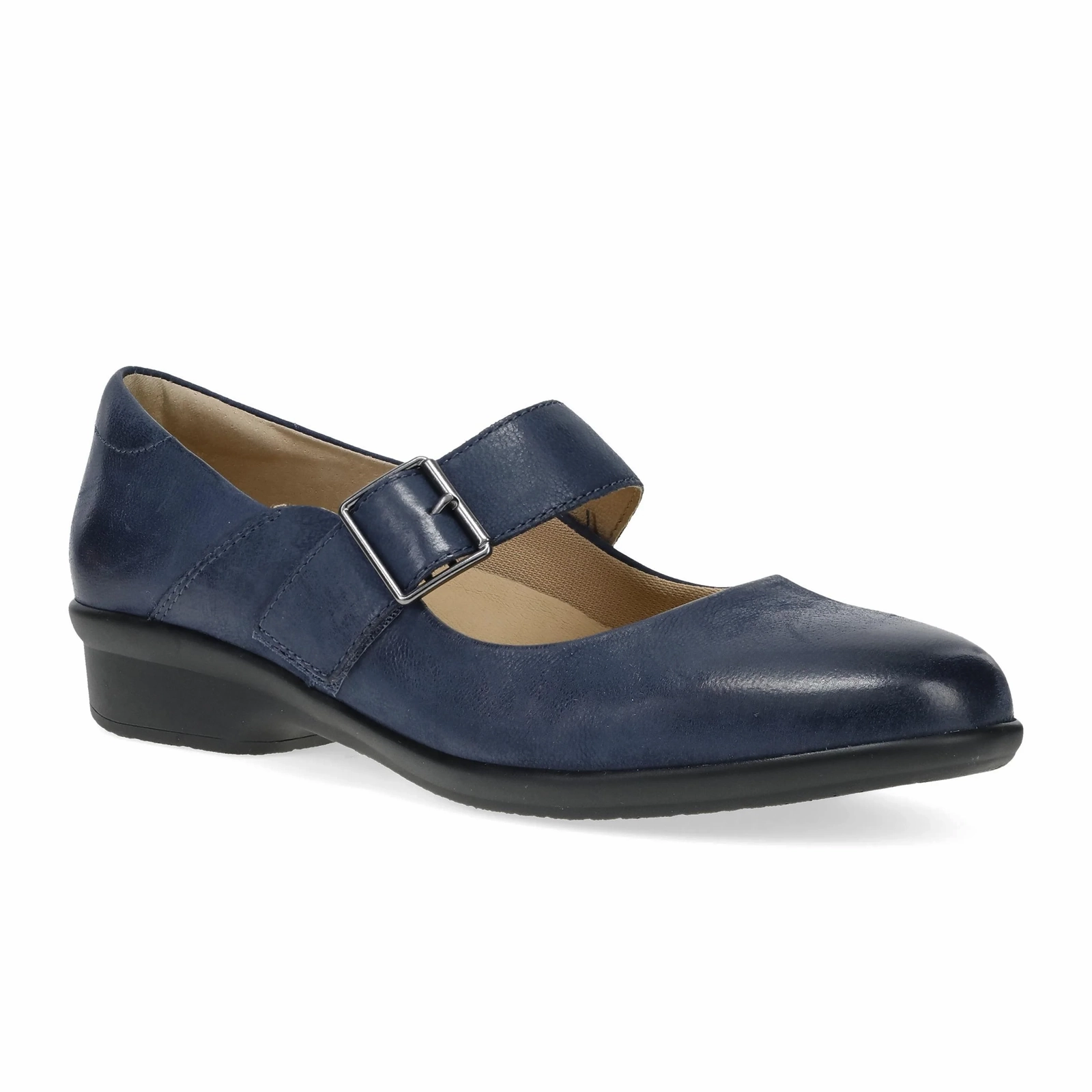 Dansko Collette Mary Jane (Women) - Navy Burnished Nubuck Morning Glow Elegant Waist Design