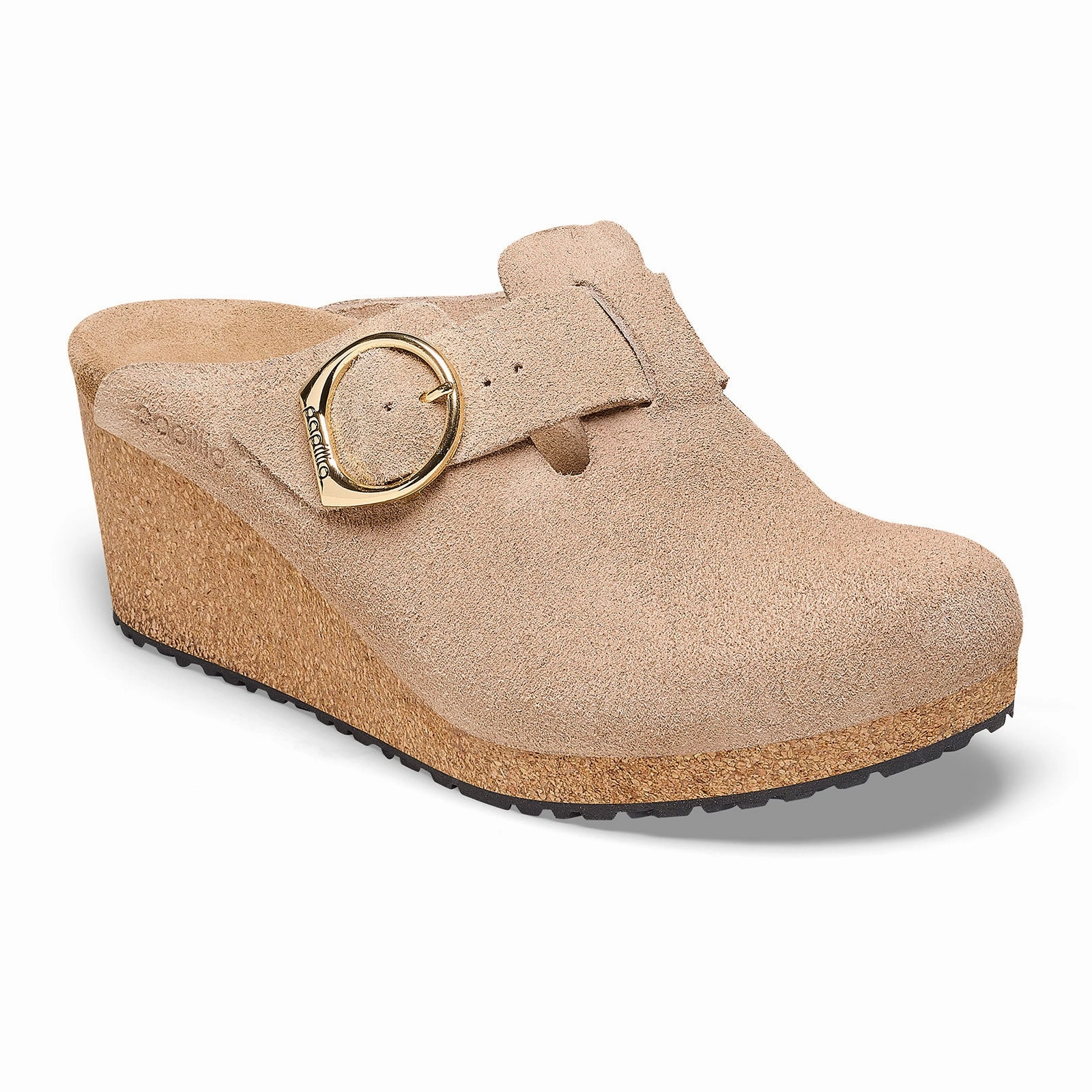 Birkenstock Fanny Ring-Buckle Narrow Wedge Clog (Women) - Warm Sand Suede Fall Layer Stylish Choice