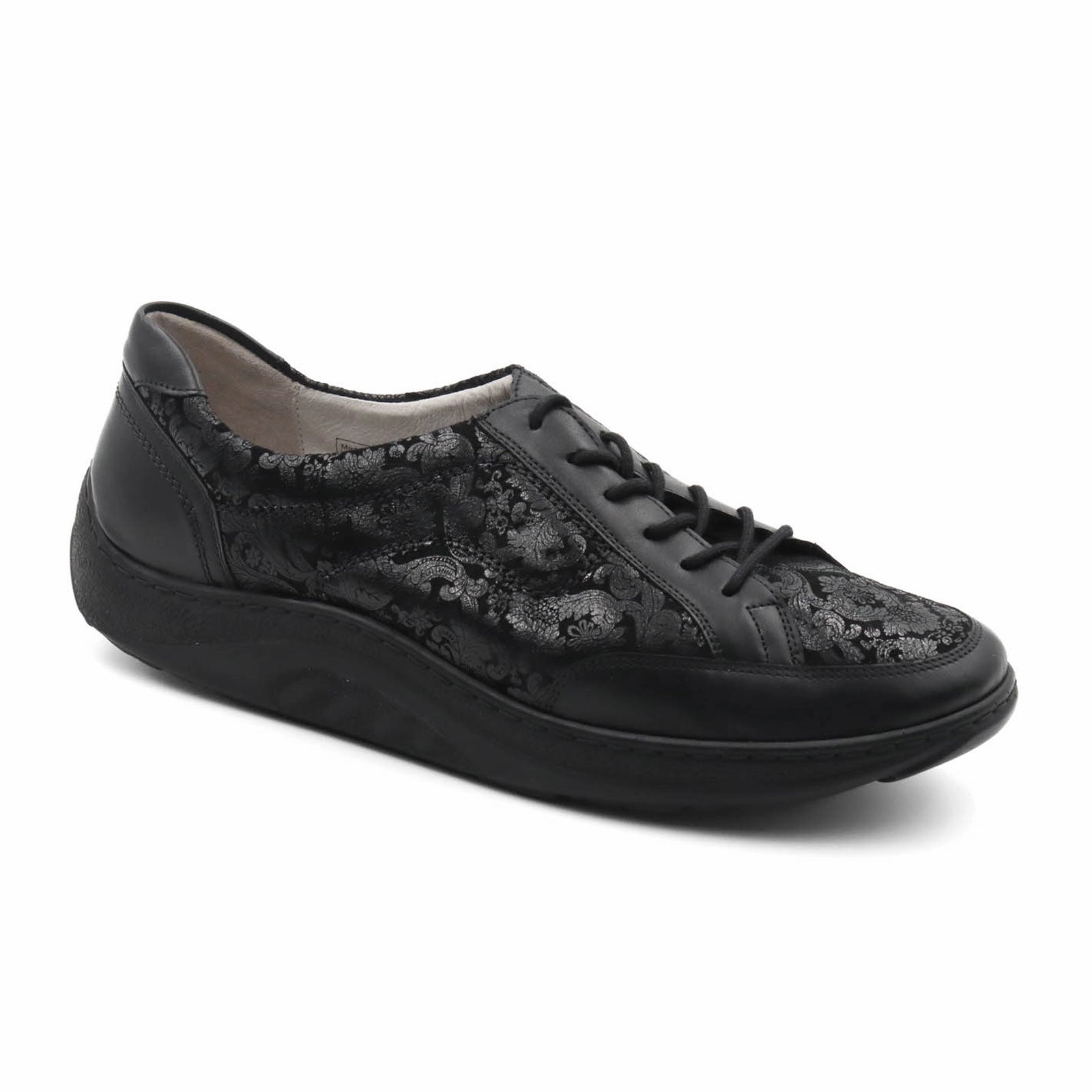 Soft Tones Waldlaufer Beatrice 502027 Lace Up (Women) - Black Floral