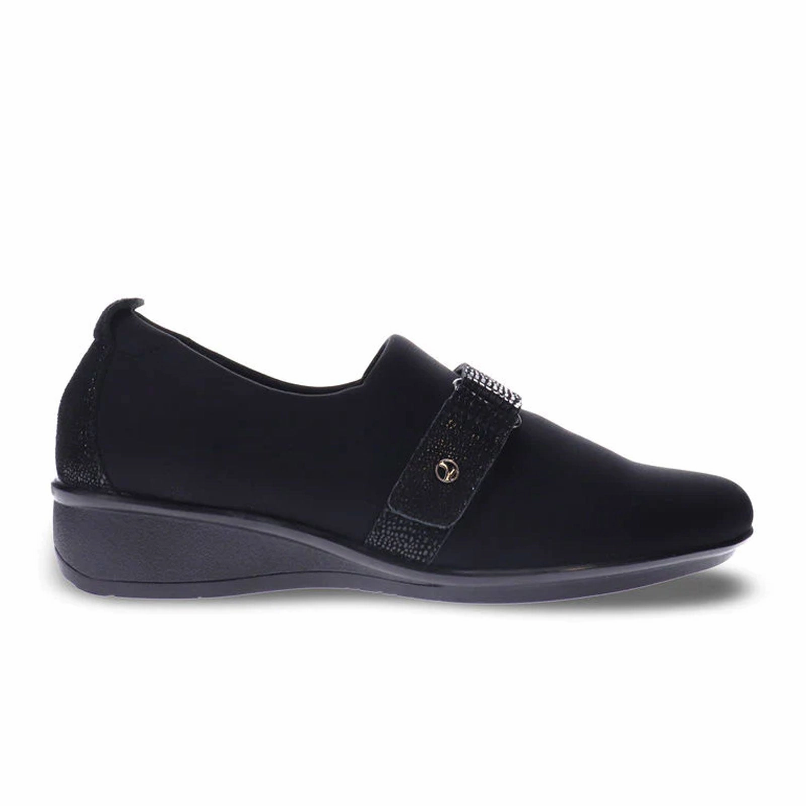 Travel-Pack Grace Vibe Revere Genoa Stretch Loafer (Women) - Black