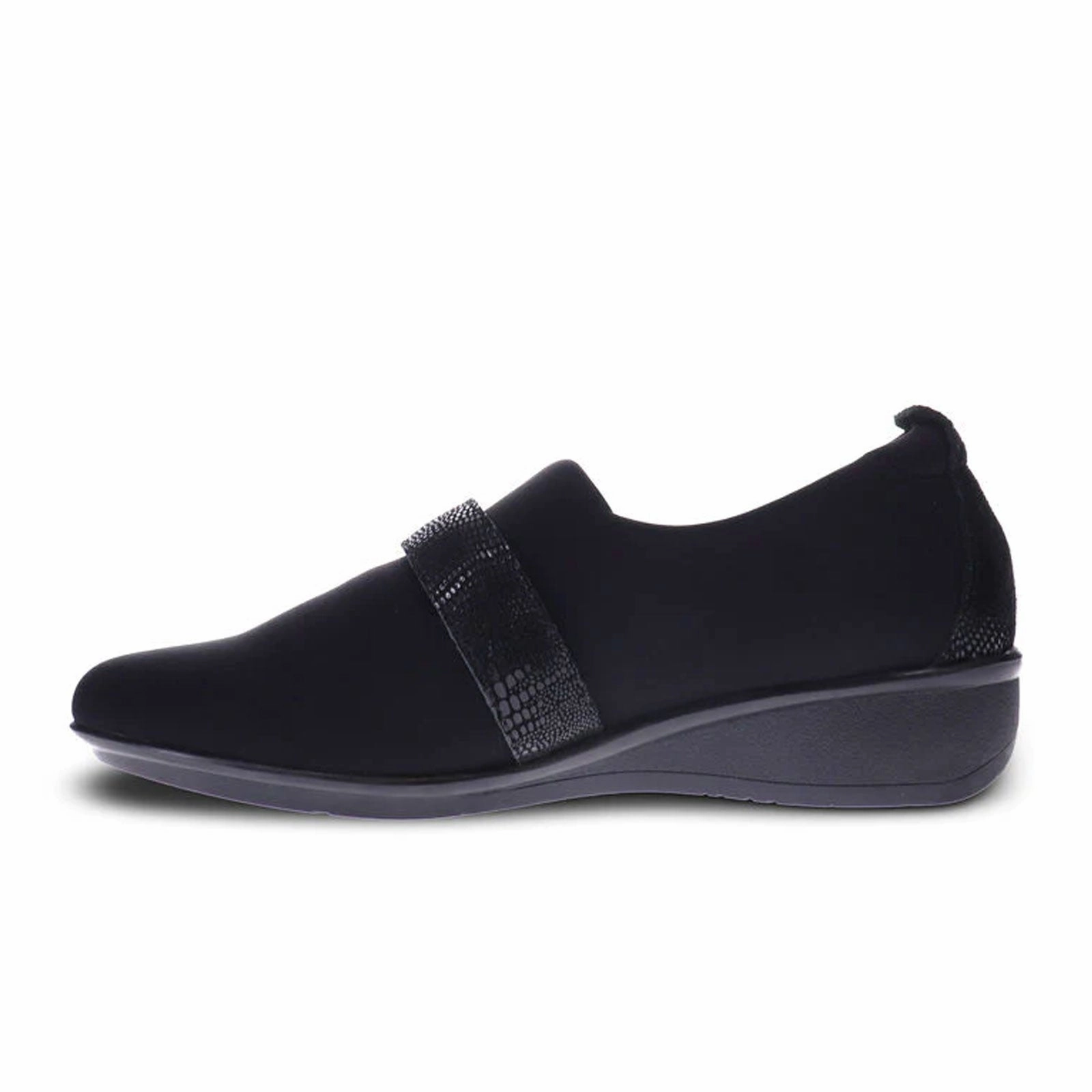 Smart and Stylish Revere Genoa Stretch Loafer (Women) - Black