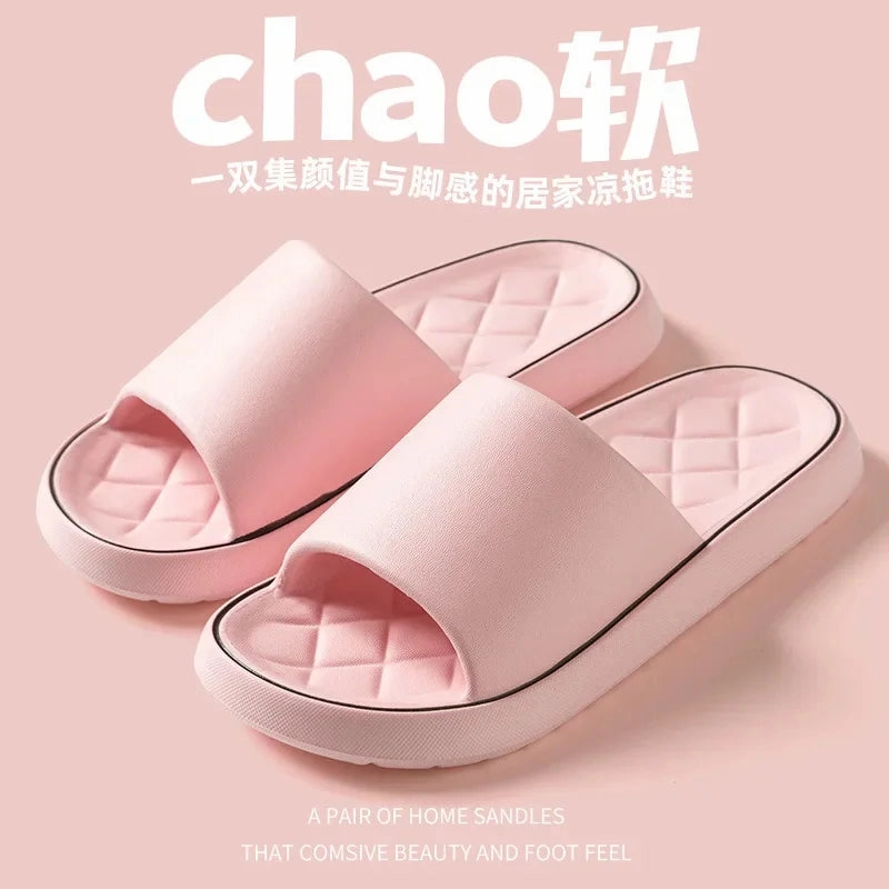 Non-marking sole Plus Size 47 48 49 Super Light Soft Men Slippers Simple Couple's Slides EVA Elastic Shoes Colorful Indoor Bathroom Slippers