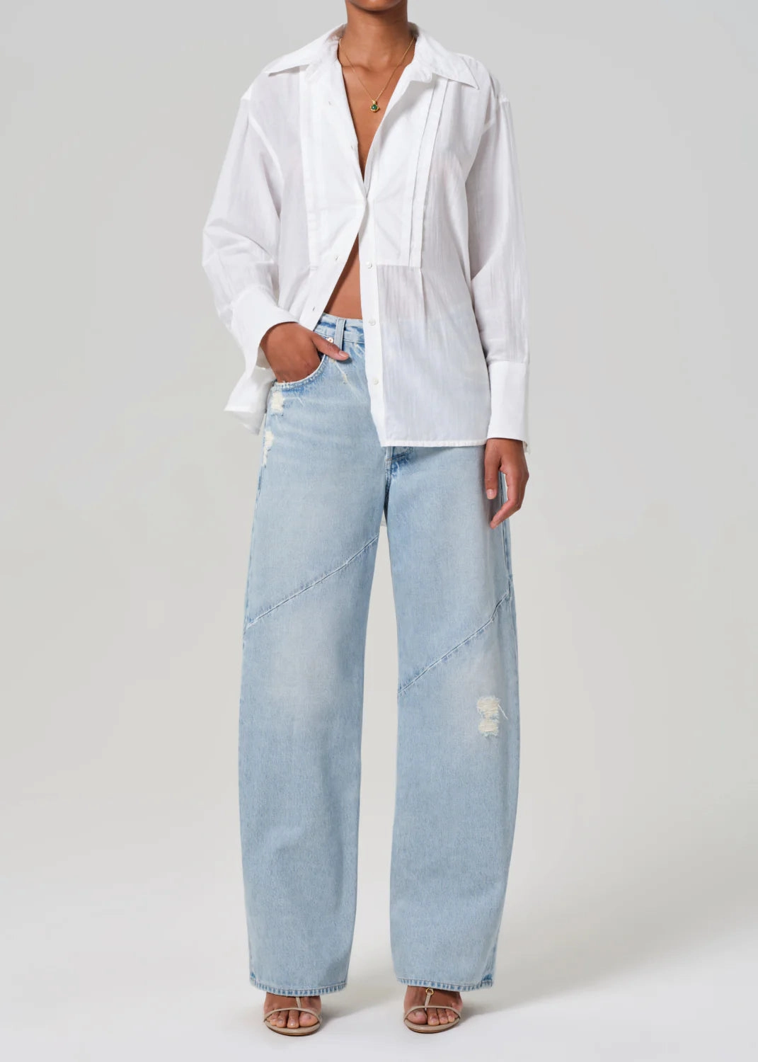 Polina Shirt in White Vintage Soul