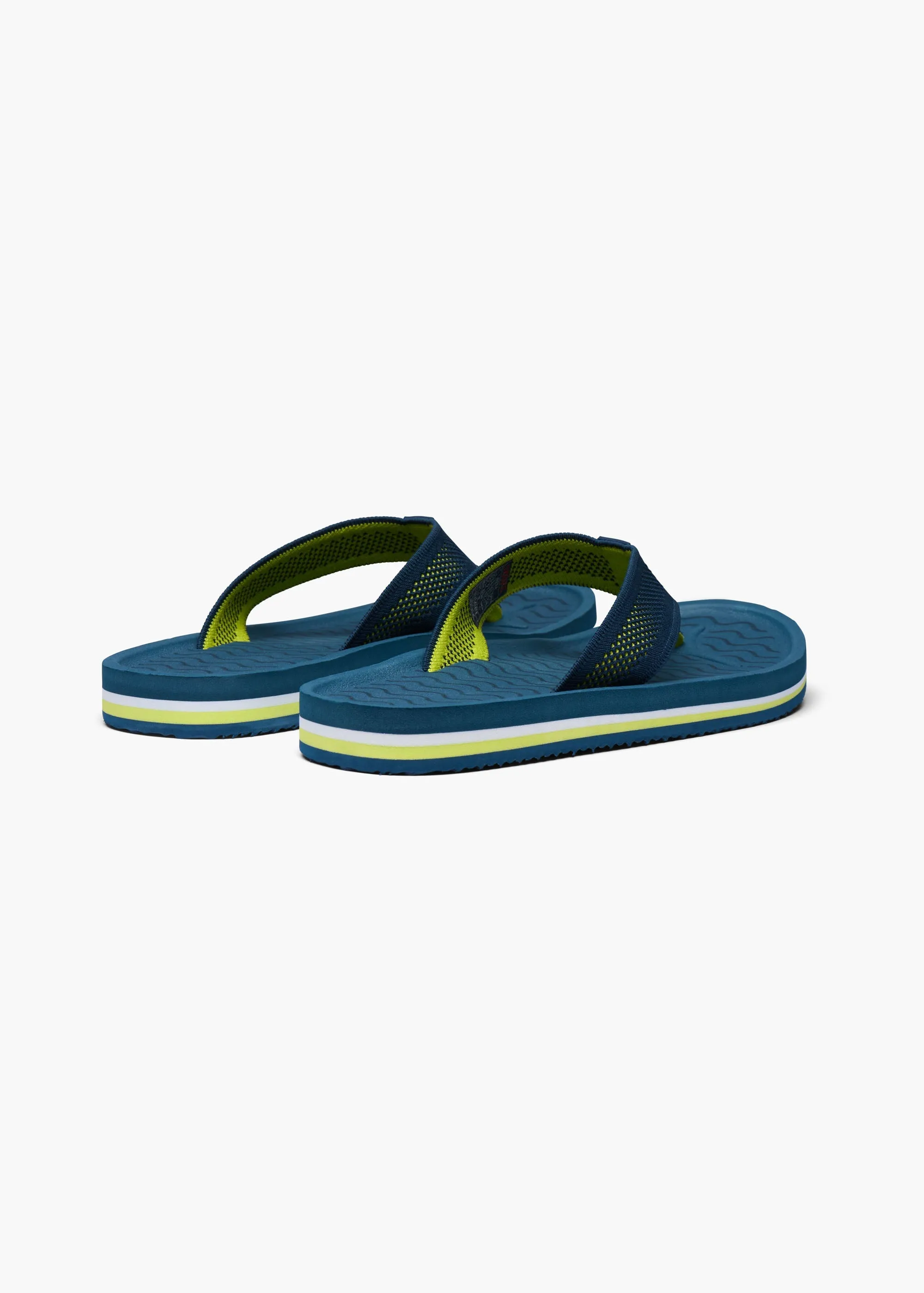 Napoli Flip Flop in Aegean Blue Adjustable Strap System yoga enthusiasts - specific benefits
