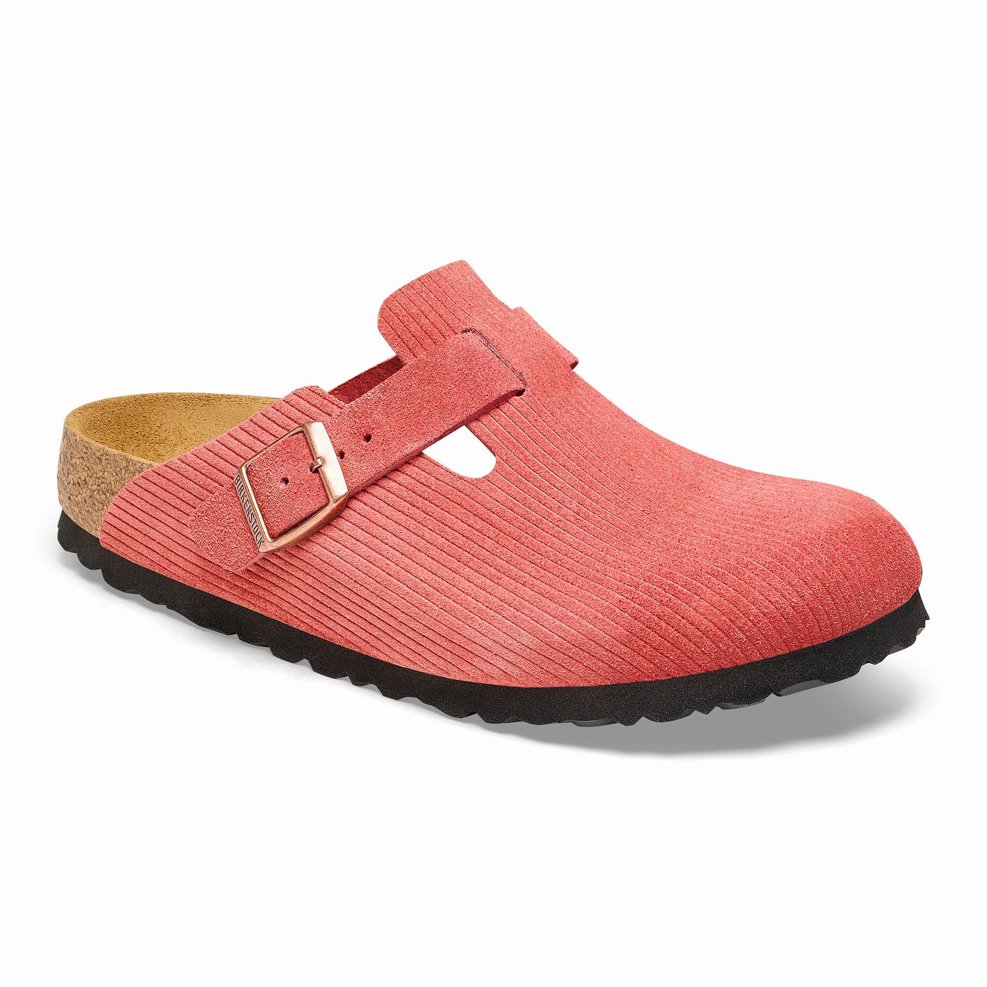 Birkenstock Boston Narrow Clog (Women) - Corduroy Sienna Red Delicate Touch