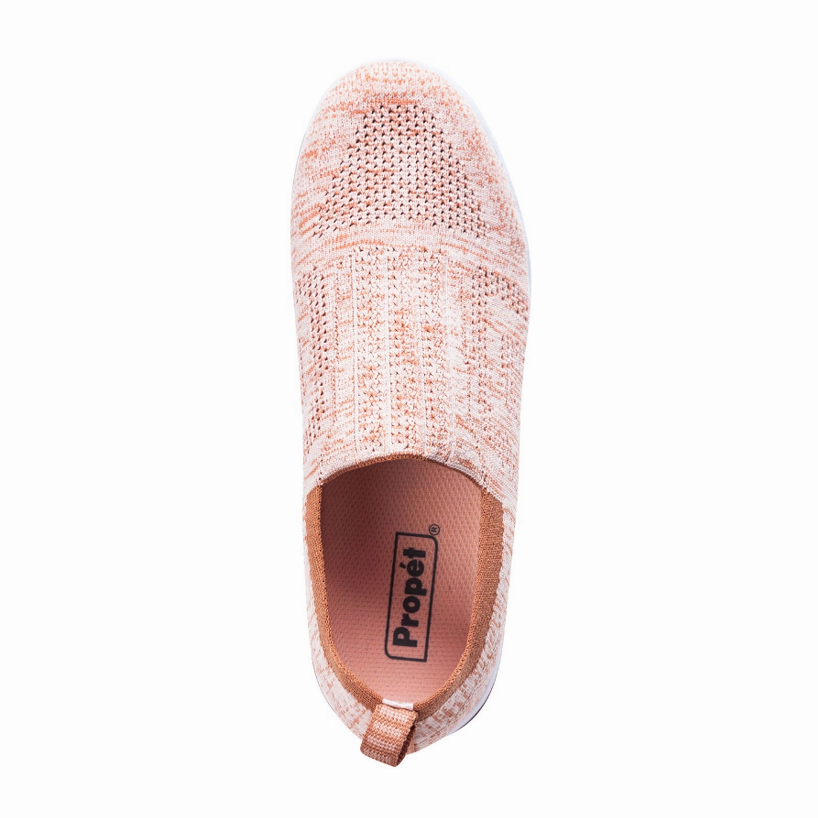 Retro Detail Work Friendly Propet TravelActiv Stretch Slip On Sneaker (Women) - Rose