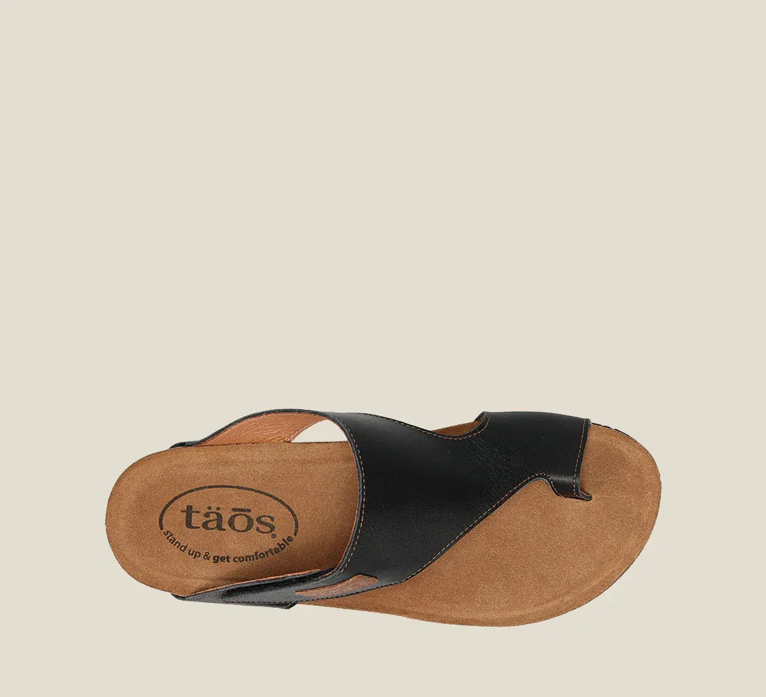 Cozy Fit commuters - specific benefits TAOS LOOP SANDAL - BLACK
