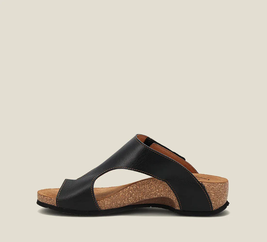 TAOS LOOP SANDAL - BLACK Luxurious breathability