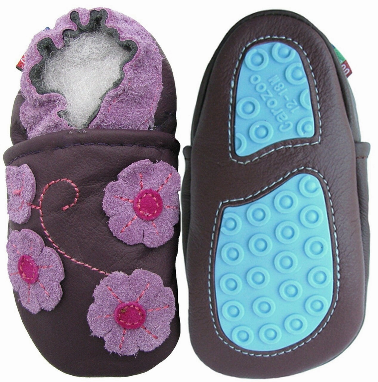 concert purple butterfly flower Outdoor up to 4 Years Rubber sole Genuine leather Baby Kids Toddlers