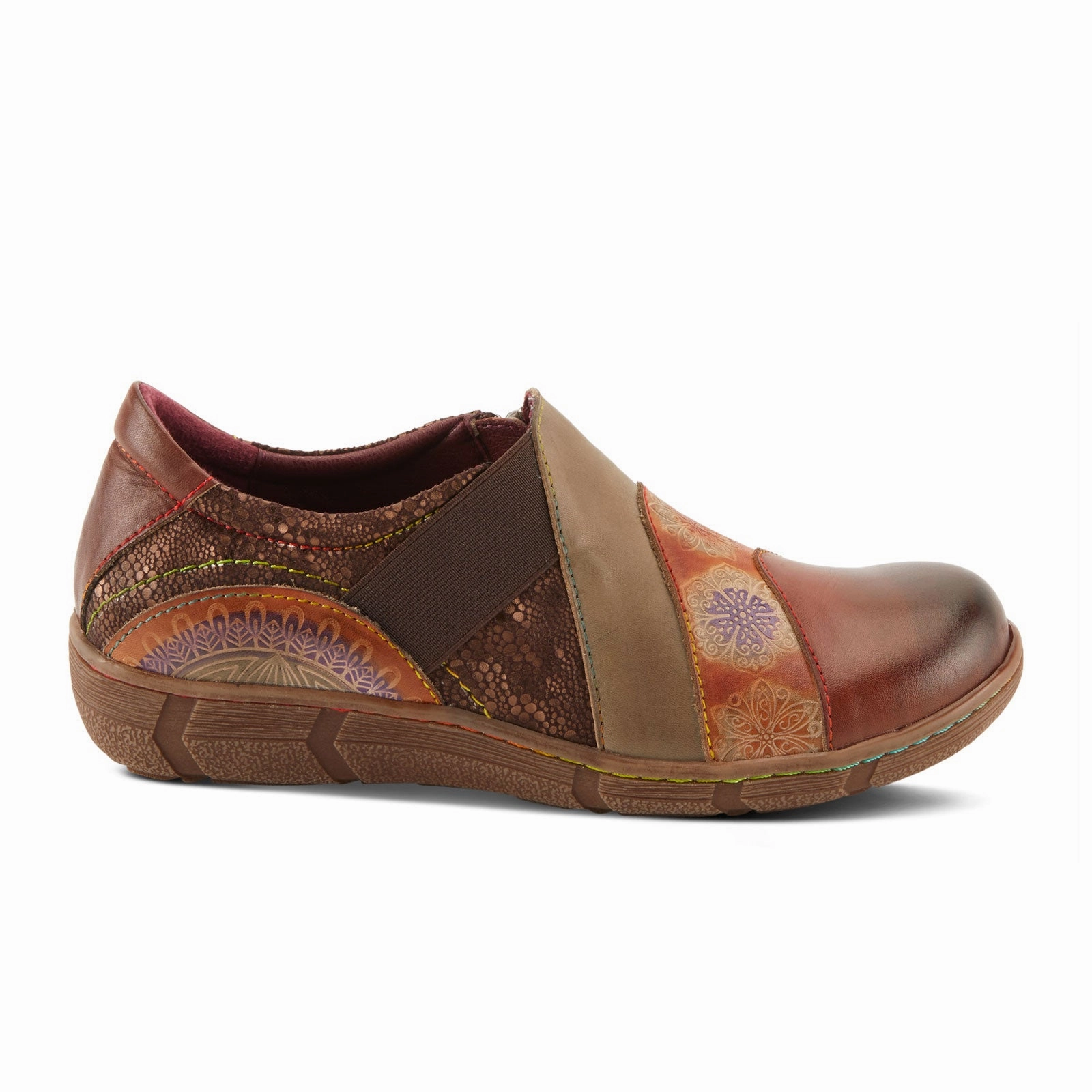 L'Artiste Lata Slip On (Women) - Brown Multi Glam Touch Travel-Pack