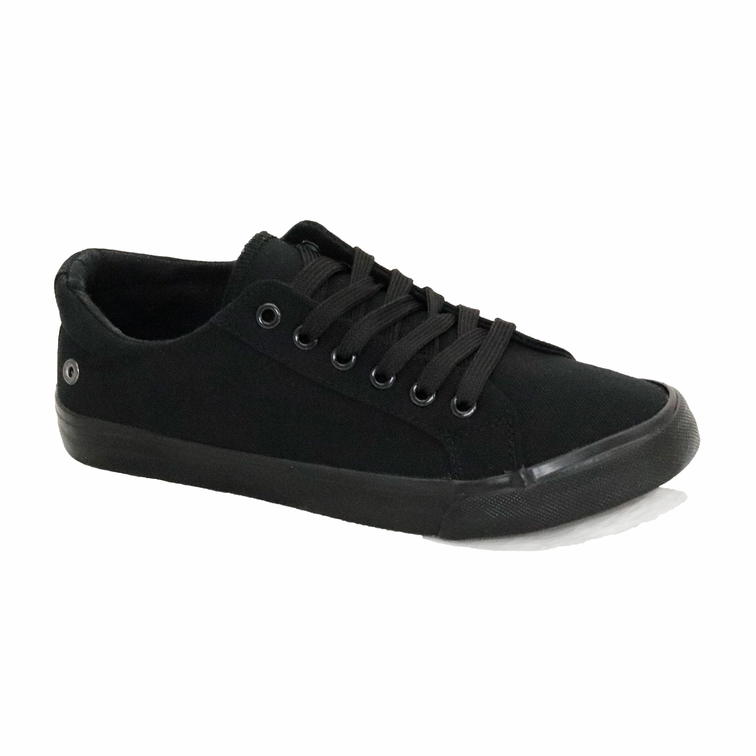 Women's Black Canvas Sneakers Zephers FS5930 Arched Support Upgraded piece