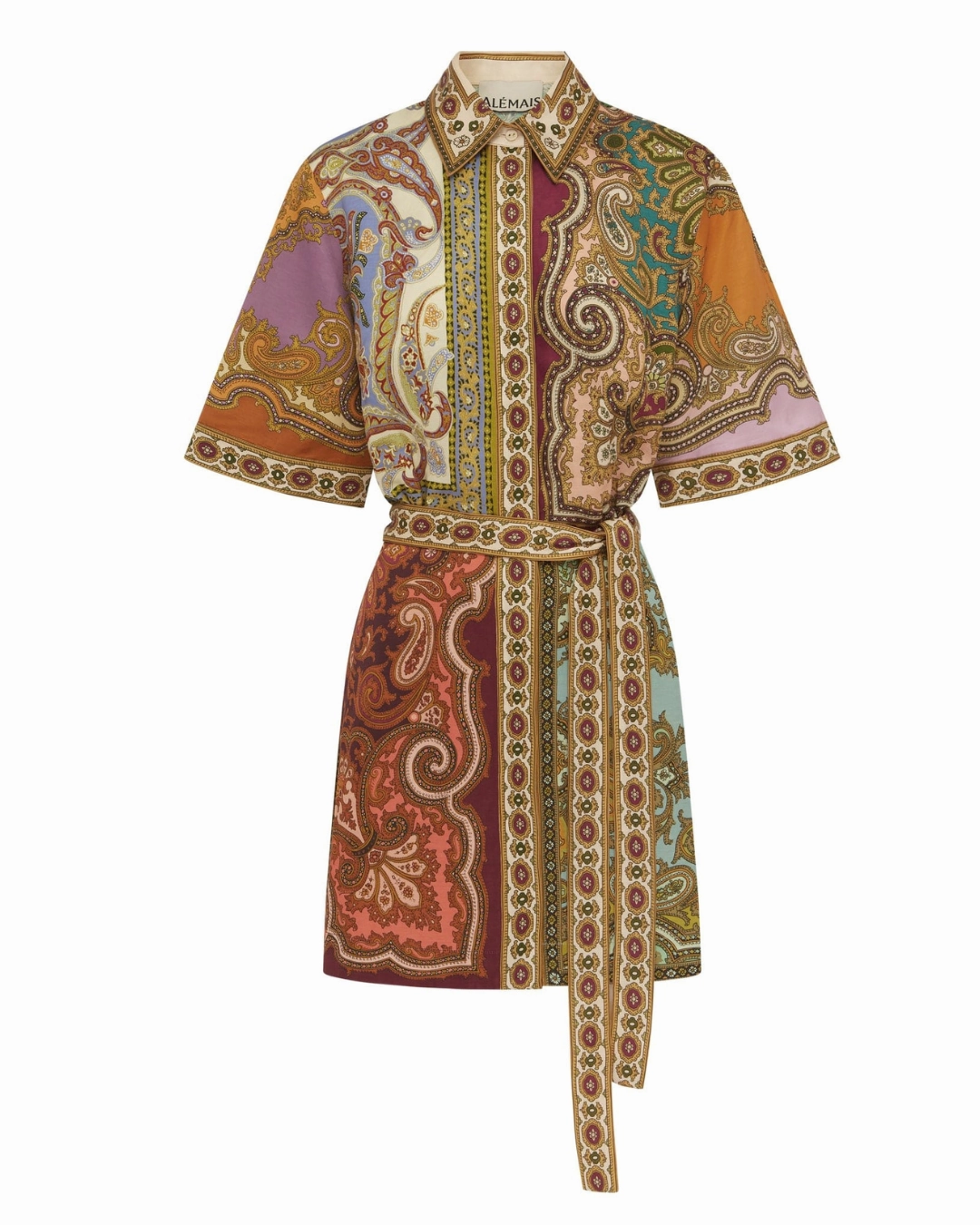 Clemenza Spliced Mini Dress in Multi Basic Wear