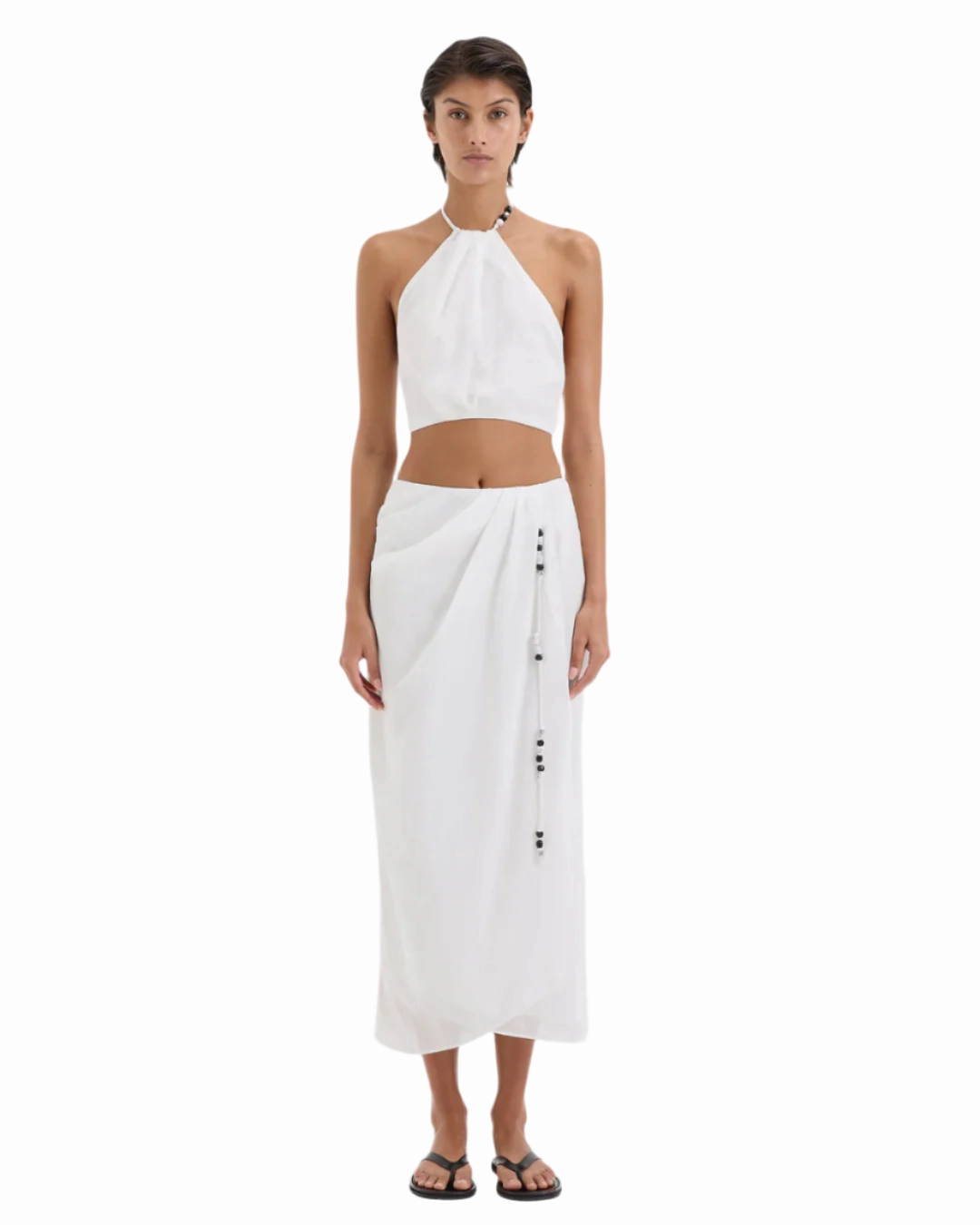 Jump Core Breathable Style Azura Midi Skirt in Ivory