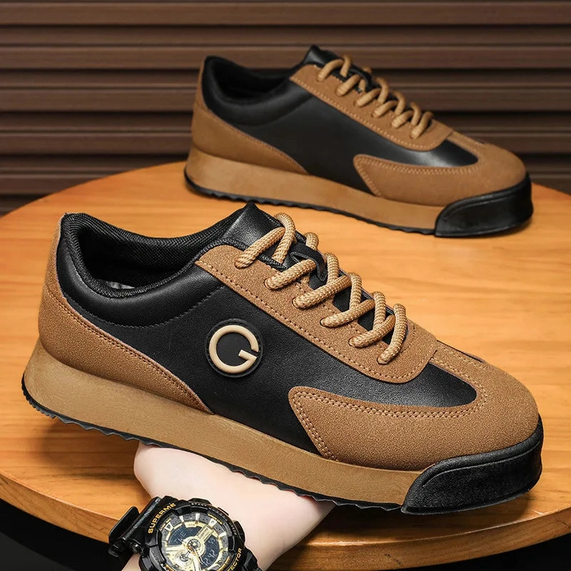 Luxury Men's Casual Shoes 2024 New High Quality Leather Shoes for Men Fashion Comfortable Sports Shoe Outdoor Men's Tennis Shoes Universal Sizing Streamlined ease
