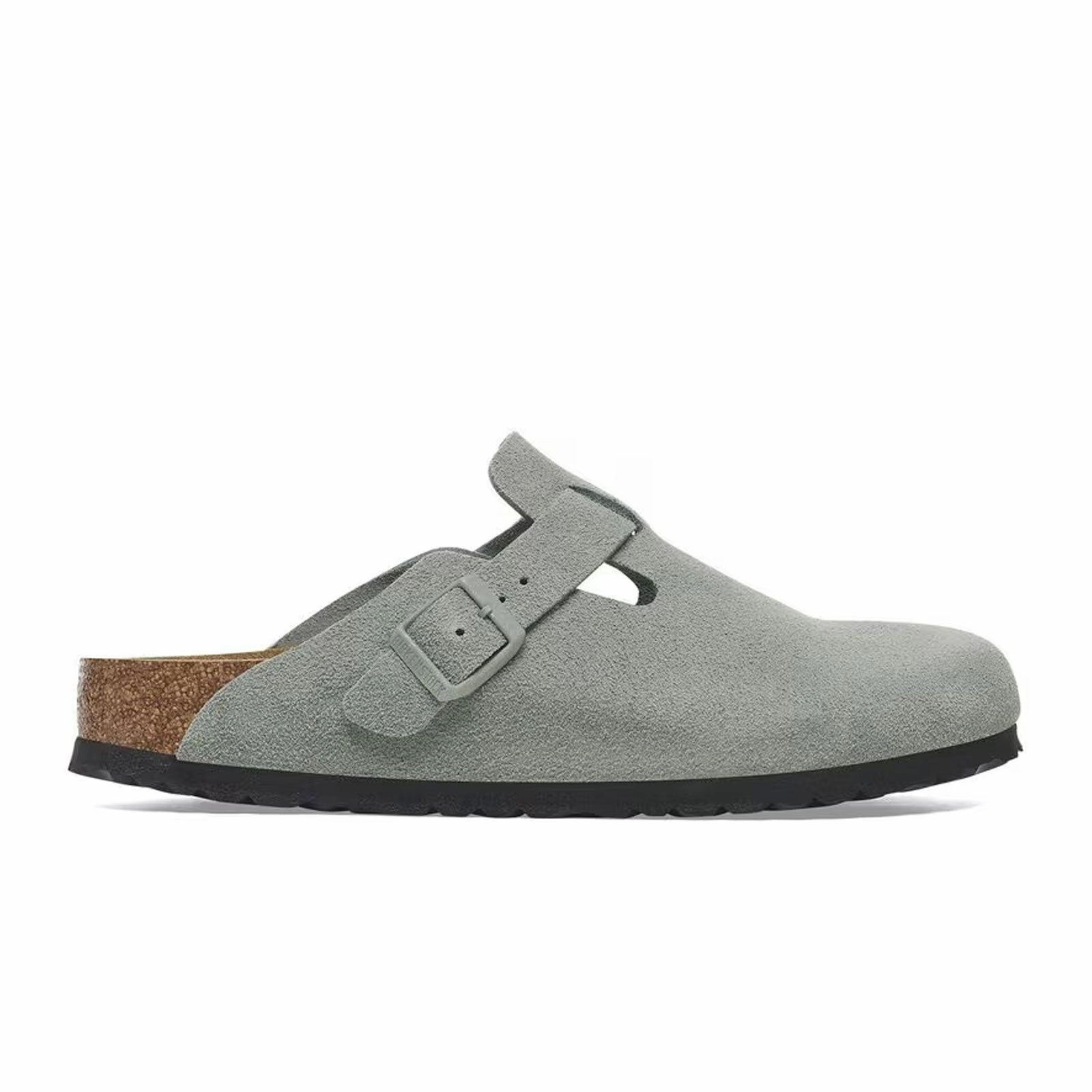 Birkenstock Boston Soft Footbed Narrow Clog (Women) - Pure Sage Suede Soft Fashion