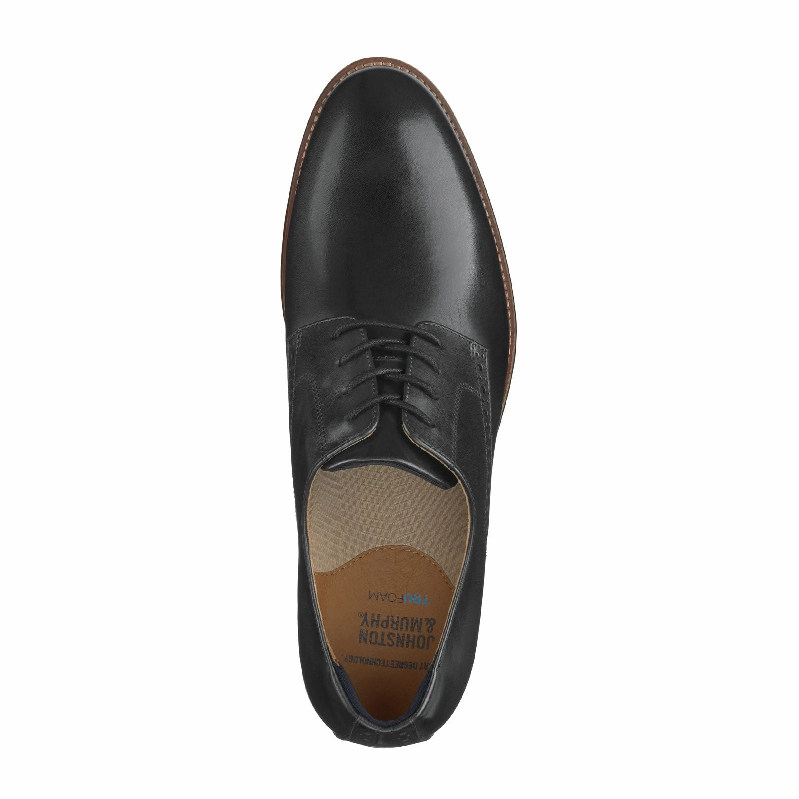 Johnston & Murphy Conard 2.0 Plain Toe Oxford (Men) - Black Full Grain Peace Glow Season Ready