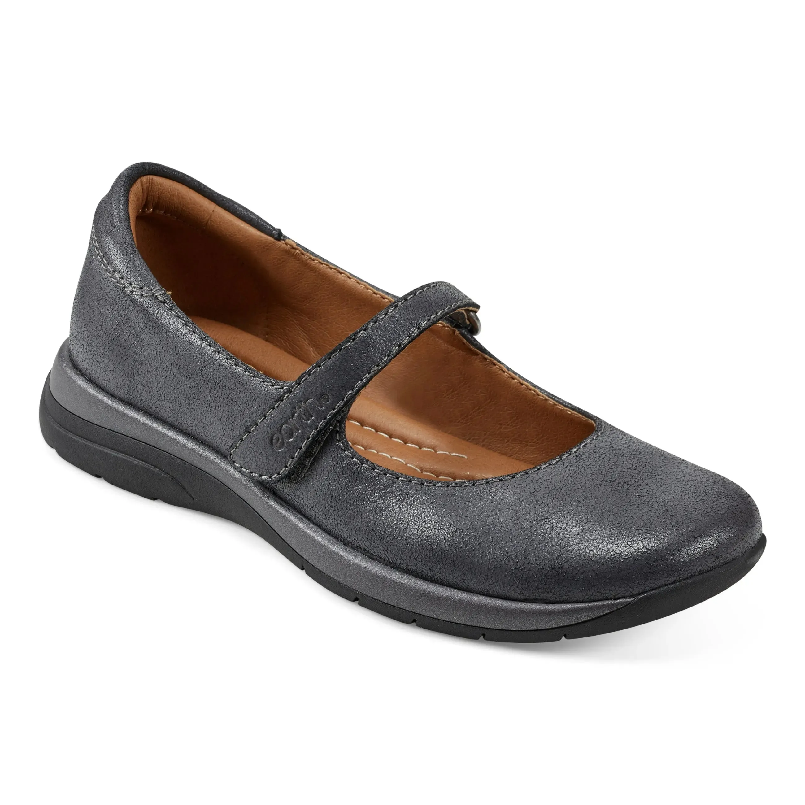 thick - soled school - related benefits Tose Lug Sole Square Toe Casual Ballet Flats