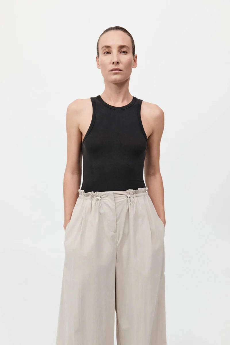 Fall Mood Jersey Tank in Black