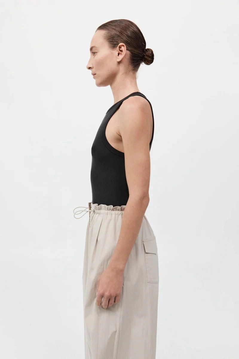 Colorfast Technology AdjustableStraps Jersey Tank in Black