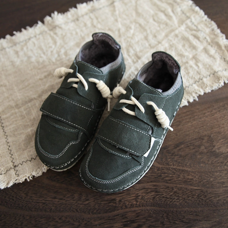 Endurance Babakud Women Winter Retro Suede Velcro Casual Shoes