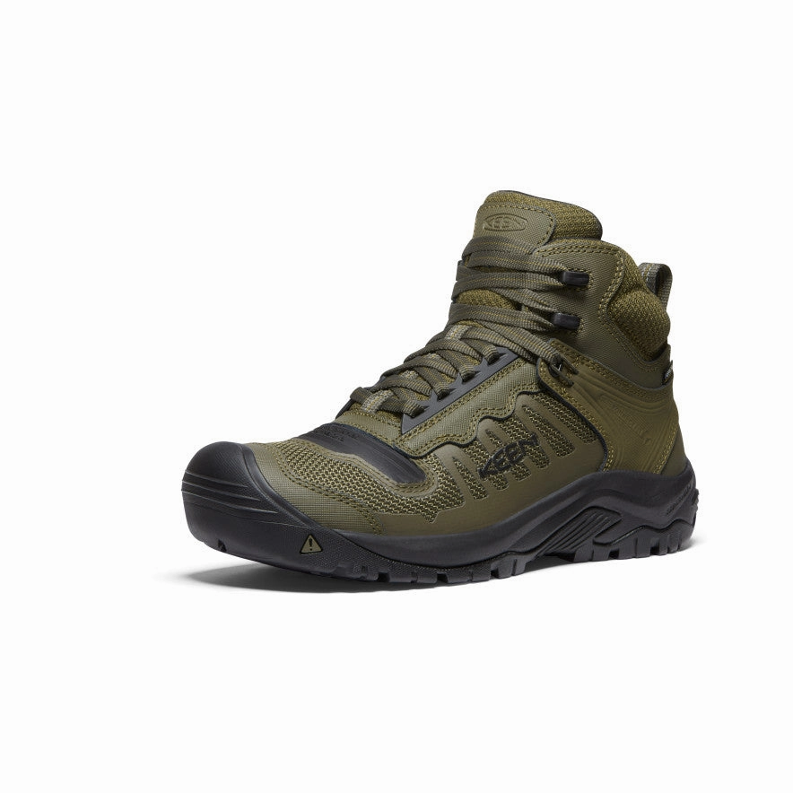 Men's Reno Waterproof Mid (Soft Toe)  |  Dark Olive/Black Performance Boots