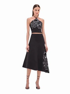 Trendy Boots ShrinkageFree Fabric Relle Top in Black