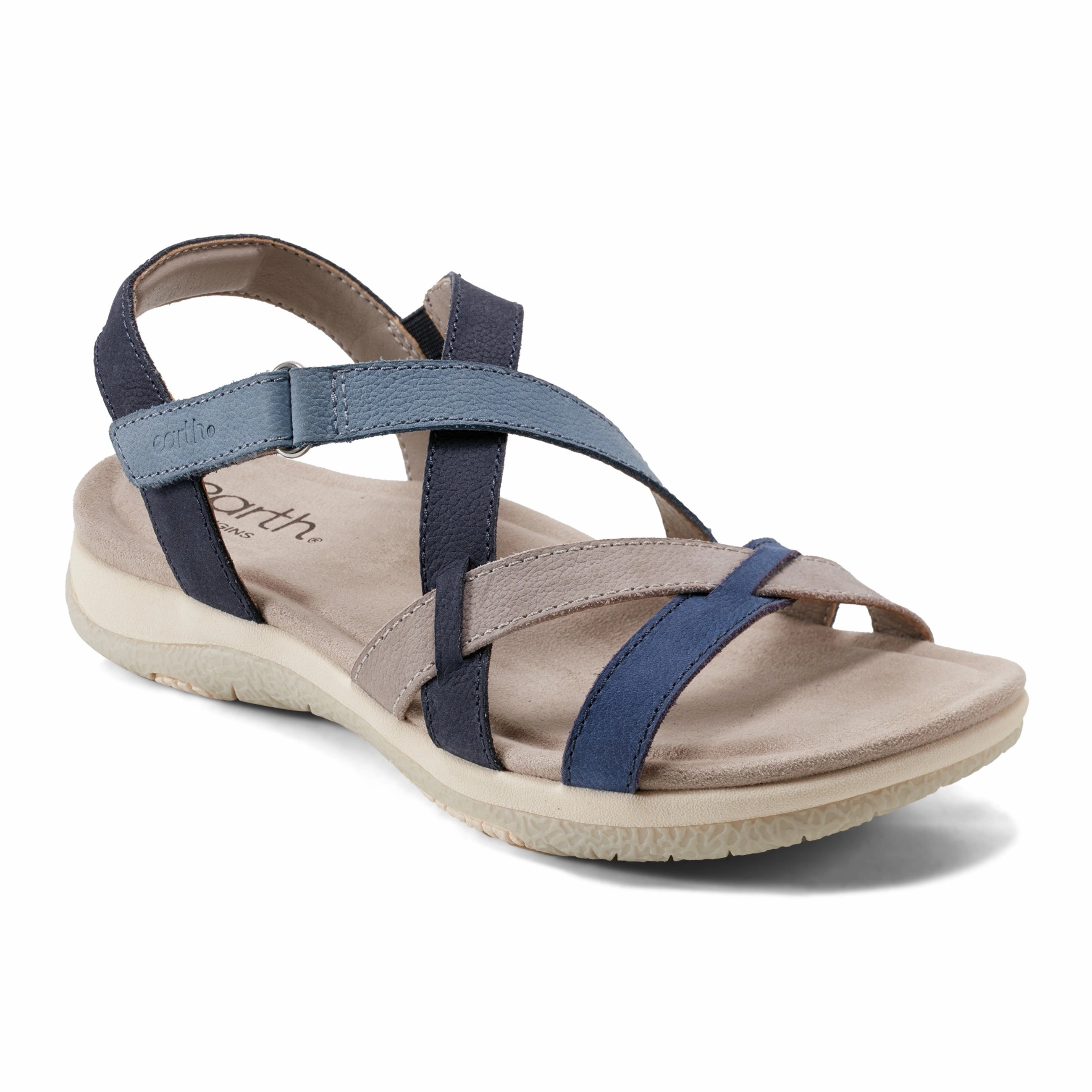 Sterling Casual Strappy Round Toe Flat Sandals Seamless Toe Box