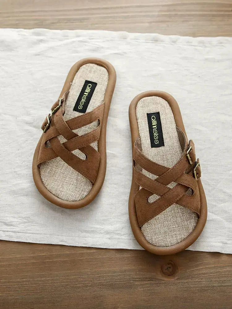 Babakud Women Summer Soft Linen Slippers Sporty Design Trend-setting comfort