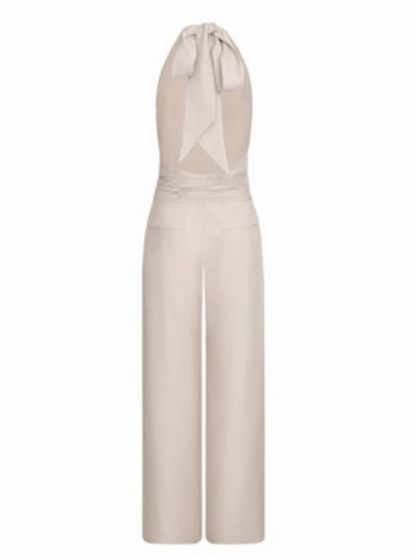 Resplandores Halter Jumpsuit in Sand Next Core
