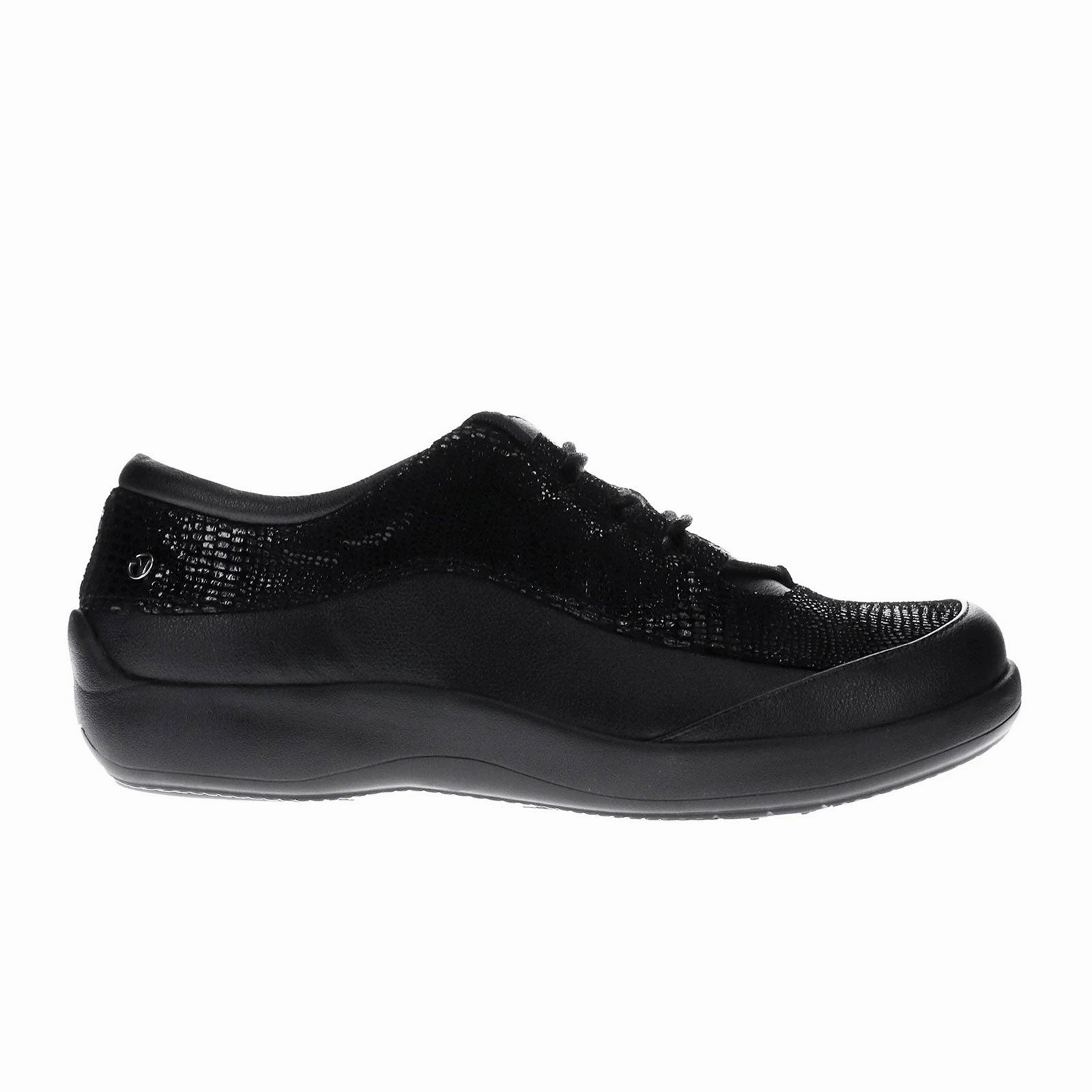 Revere Alberta Lace Up (Women) - Black/Black Lizard Chill Detail Minimal Mood