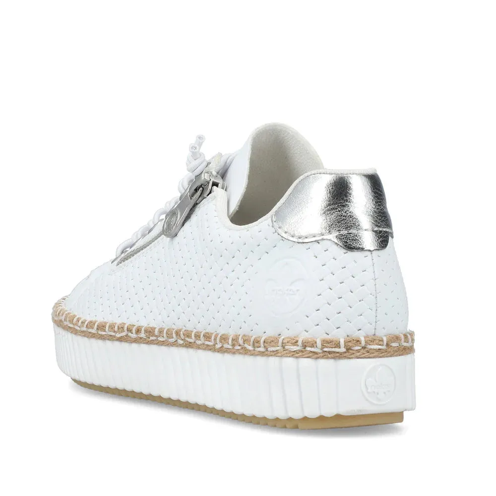 RIEKER WOMENS M2940-80 - WHITE Reflective details Durable flexibility