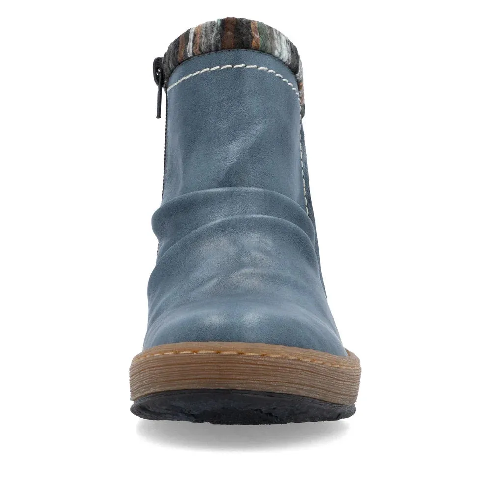 Glam silhouette Bold materials RIEKER WOMENS Z6755-15 - ROYAL BLUE