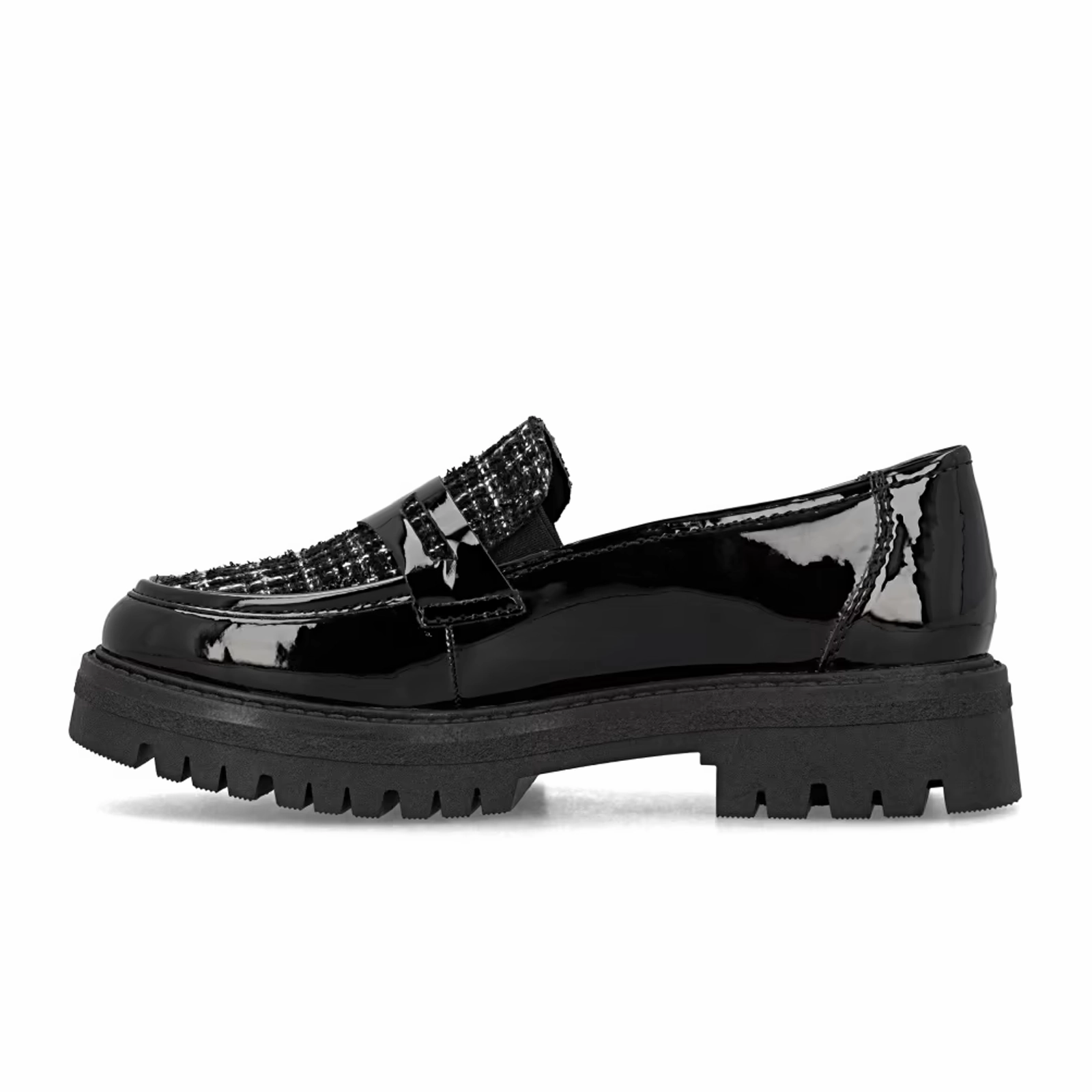 Harmonious Layers Rieker 47550 Gitta Loafer (Women) - Schwarz/Schwarz Weiss
