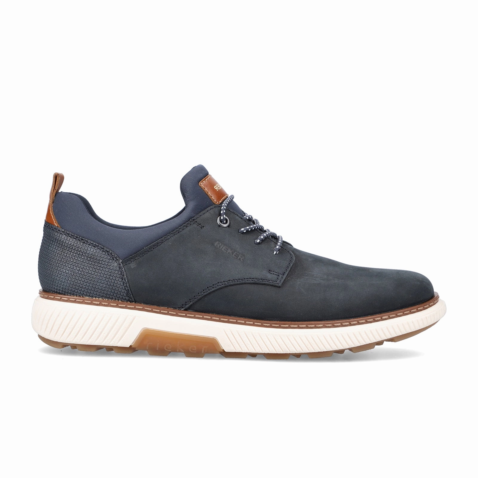 Rieker Stan B3360-14 Sneaker (Men) - Pazifik/Navy/Lak/Amaretto Sleek Tailoring Pop Texture