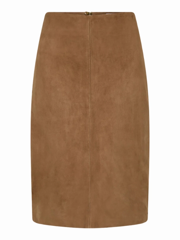 Suede Pencil Skirt in Toffee DurableBlend