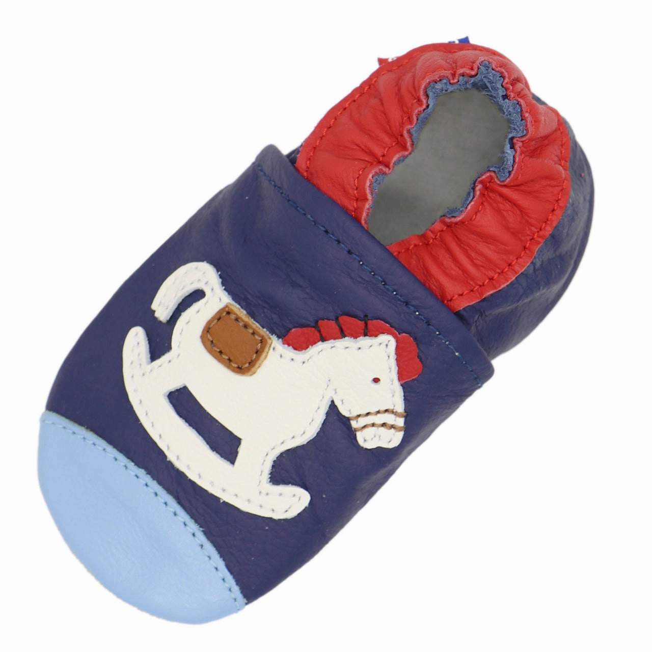 Ultra-soft comfort Double Stitched Seams Rocking Horse Blue up to 6 Years Old