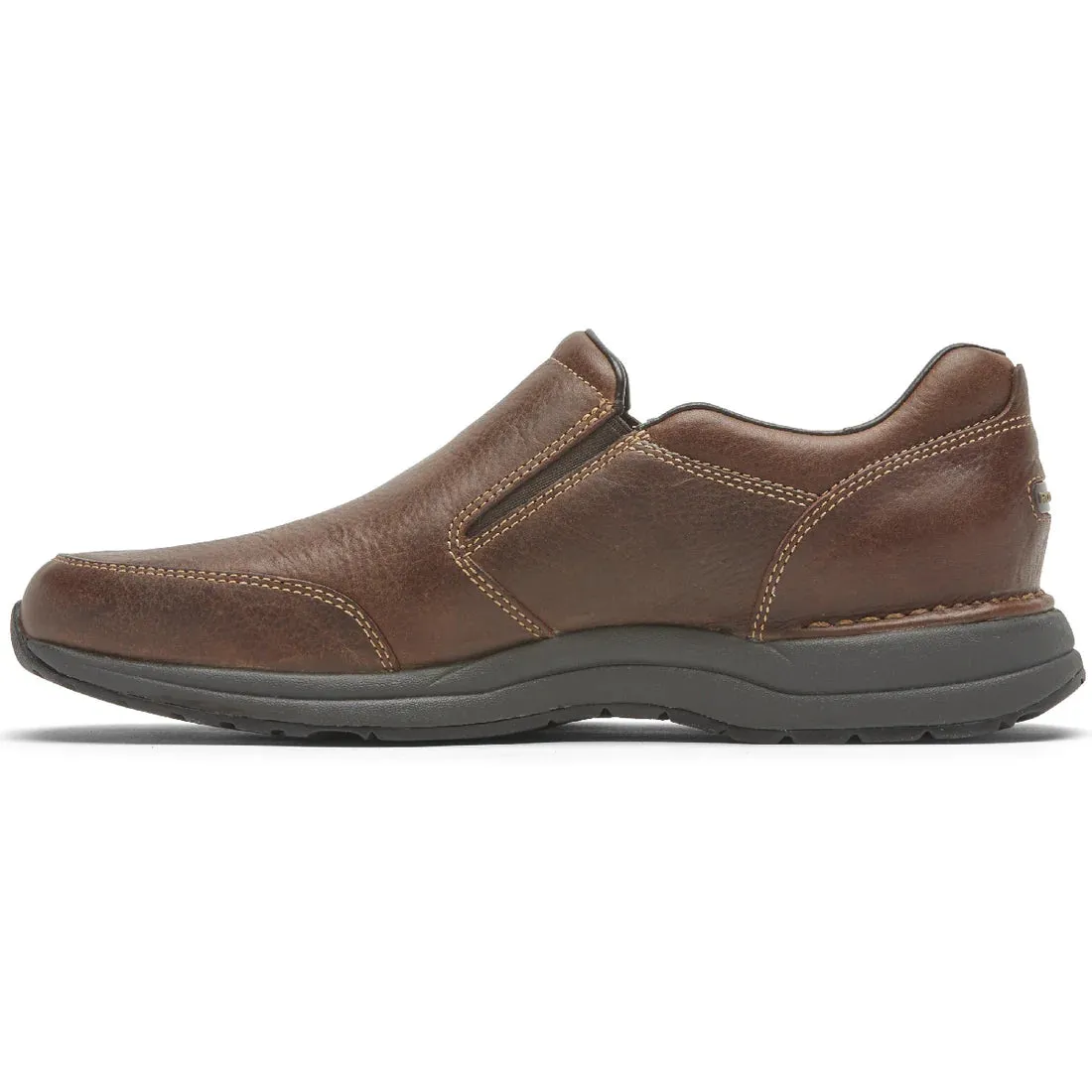 ROCKPORT MEN'S EDGE HILL 2 DOUBLE GORE SLIP-ON - BROWN Ankle Support Design