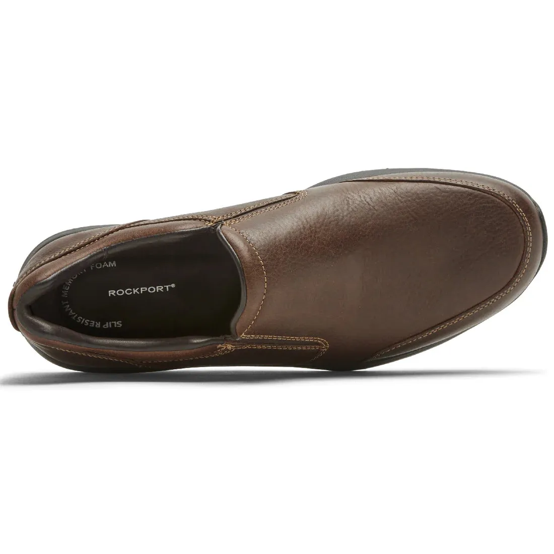 Structured wear Stability ROCKPORT MEN'S EDGE HILL 2 DOUBLE GORE SLIP-ON - BROWN