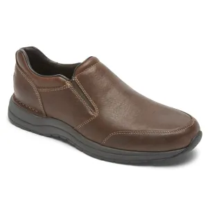 most classic Low Impact Design ROCKPORT MEN'S EDGE HILL 2 DOUBLE GORE SLIP-ON - BROWN