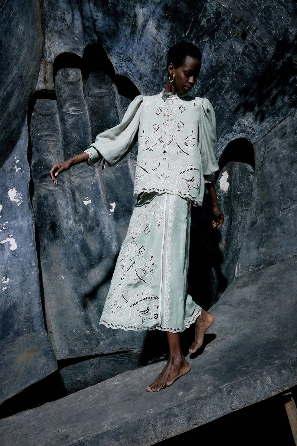 Rosalie Skirt in Green Gym Safe