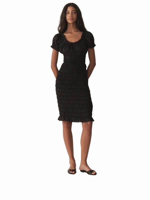 Rosalynn Dress in Black ShapeRetentionCloth