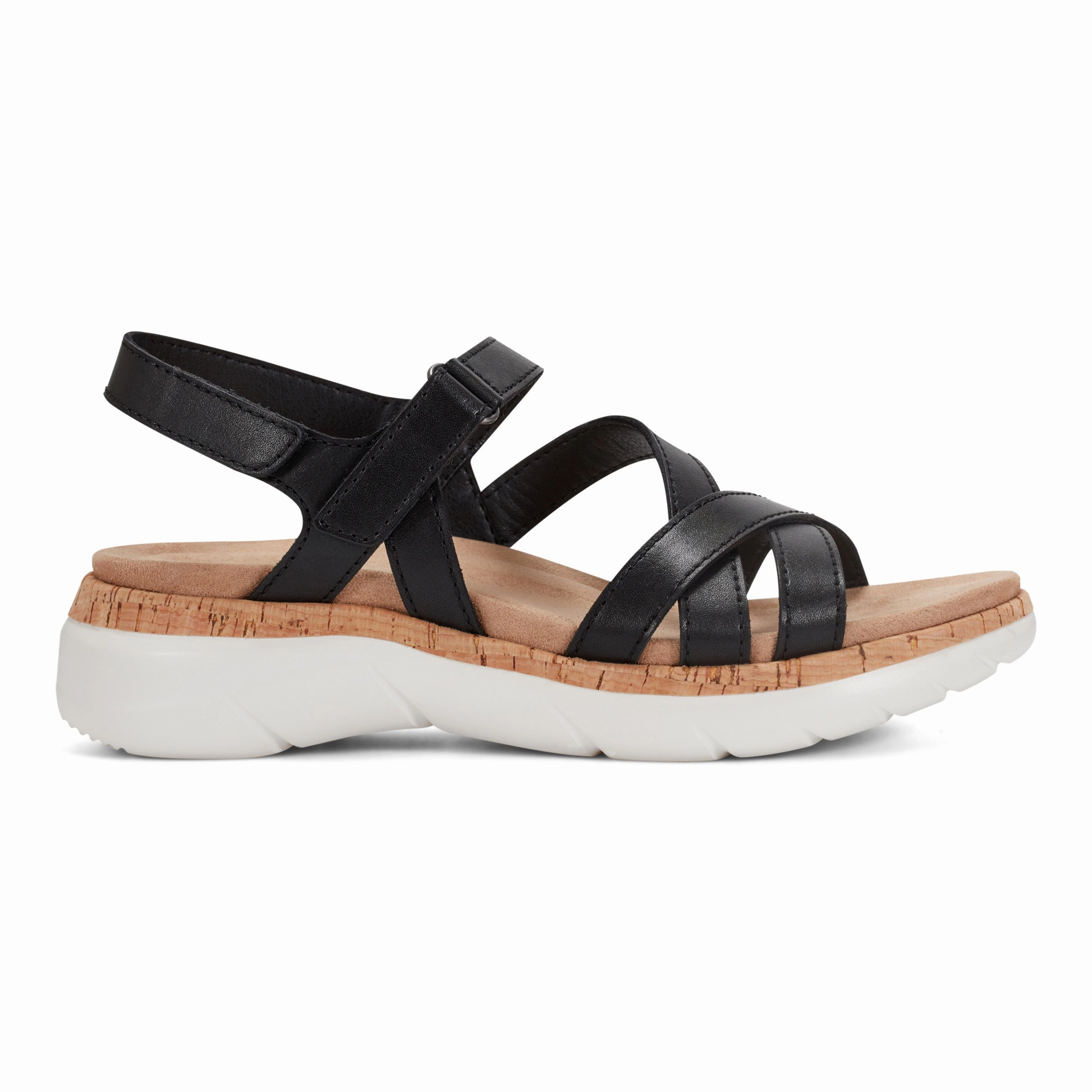 Sock Like Fit Rosie Open Toe Strappy Flat Casual Sandals