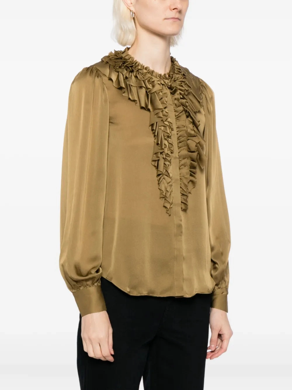 EcoFriendly Material Gym Safe Rouen Blouse in Willow