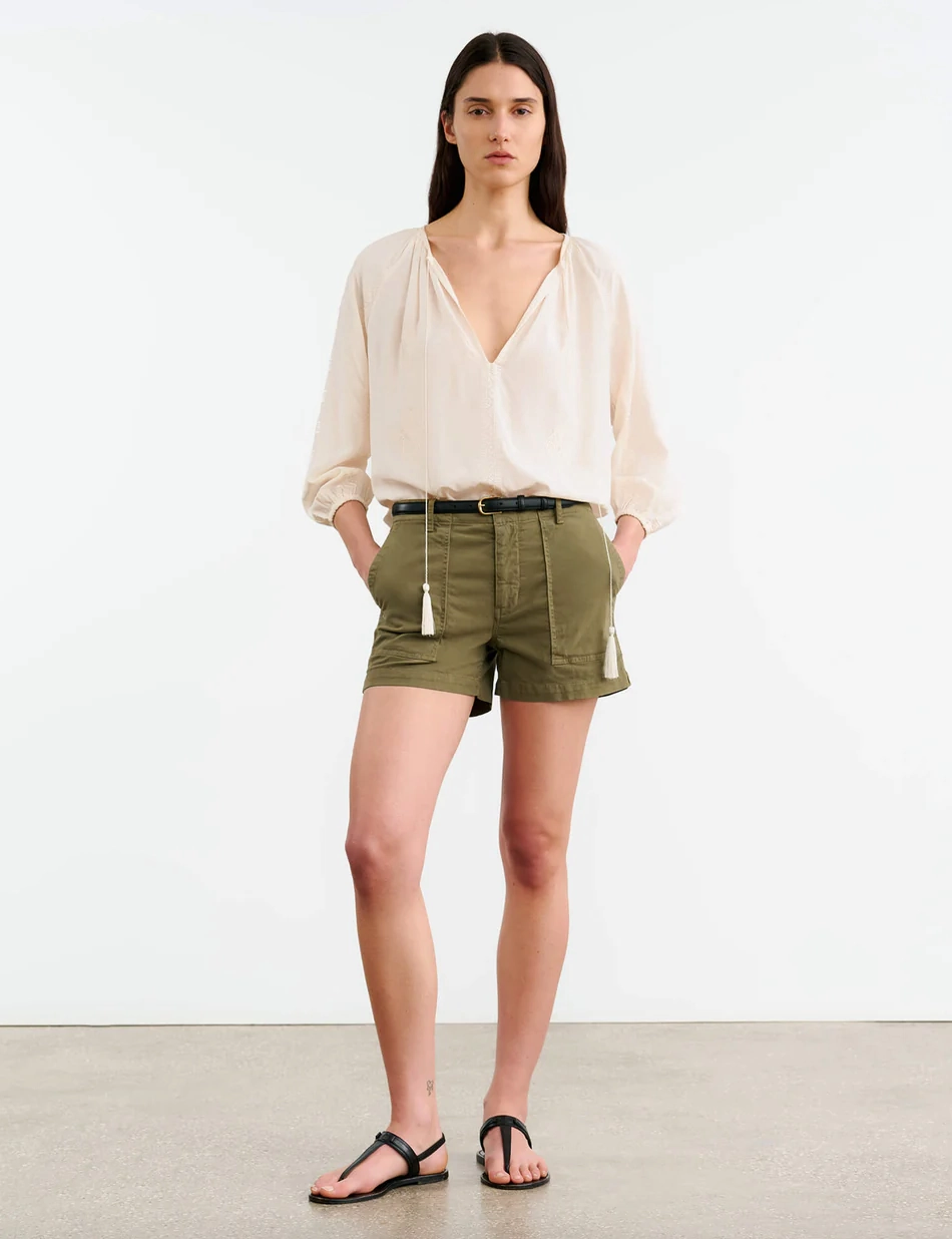 Mountain Cool Utility Short in Military Green