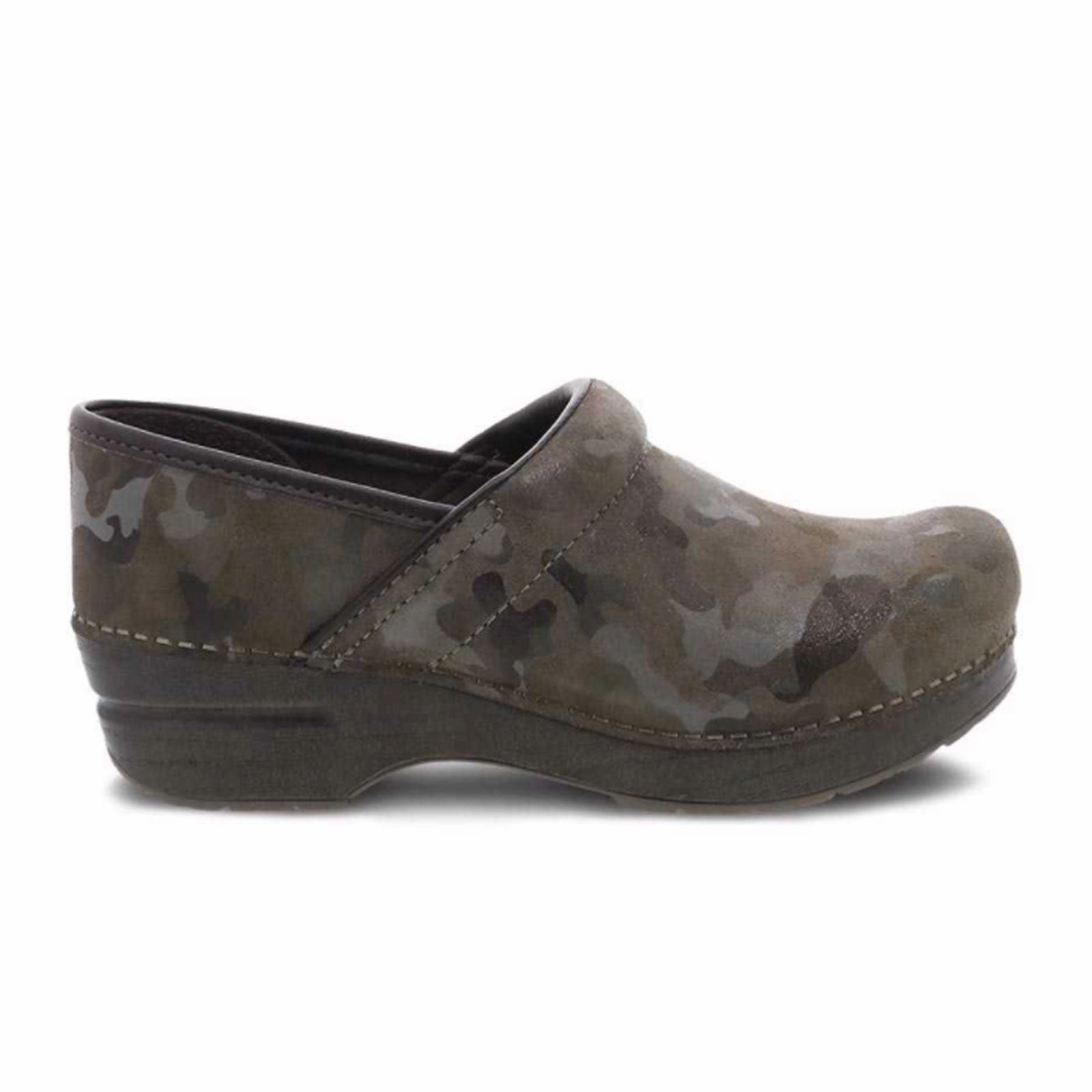Luxurious Texture Easy-to-style casual dress Dansko Professional Clog (Women) - Camo Suede