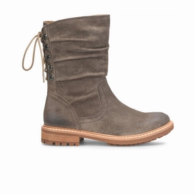 Sofft Leanna Mid Boot (Women) - Dark Taupe Tailored Elegance