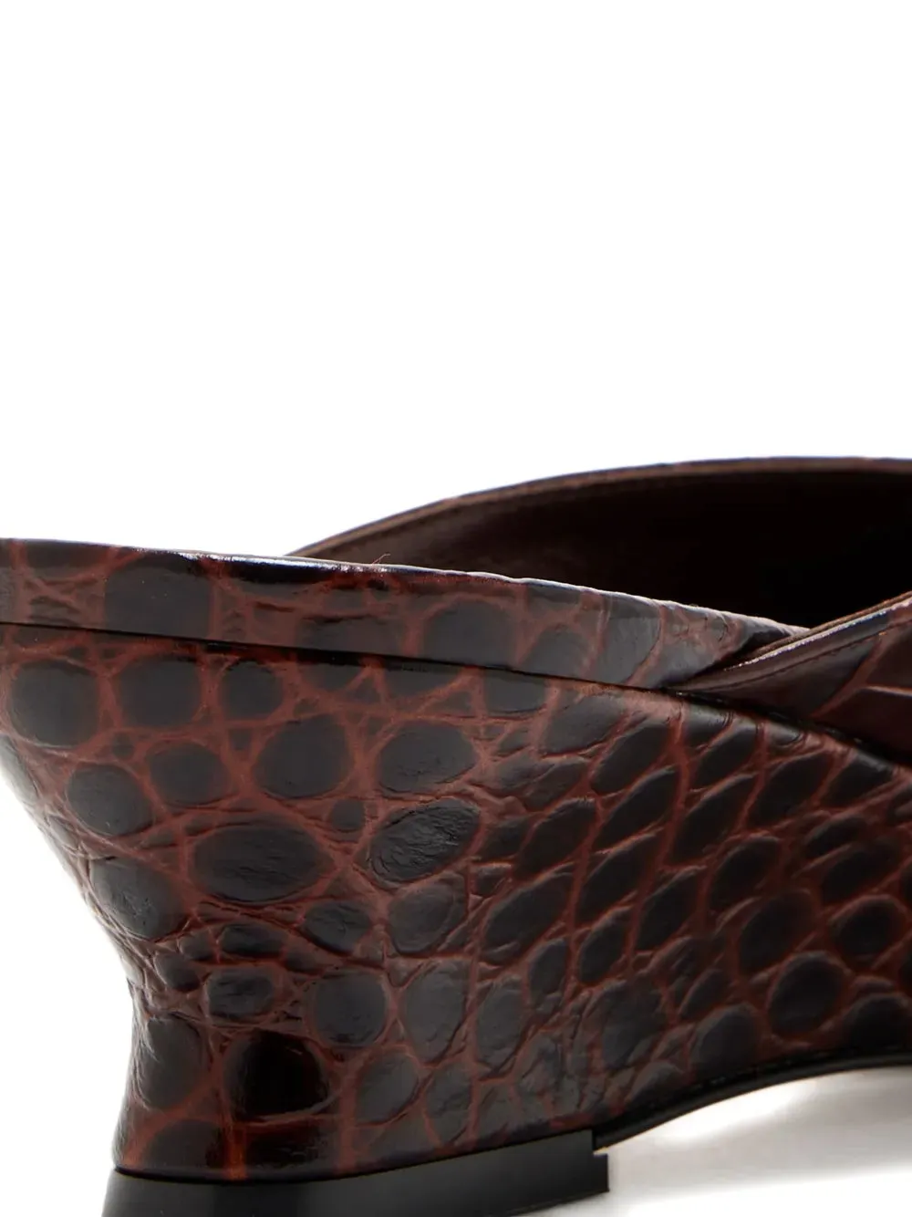 Victoria Micro Wedge Mule in Brown cushioned collar Elite Cushioning